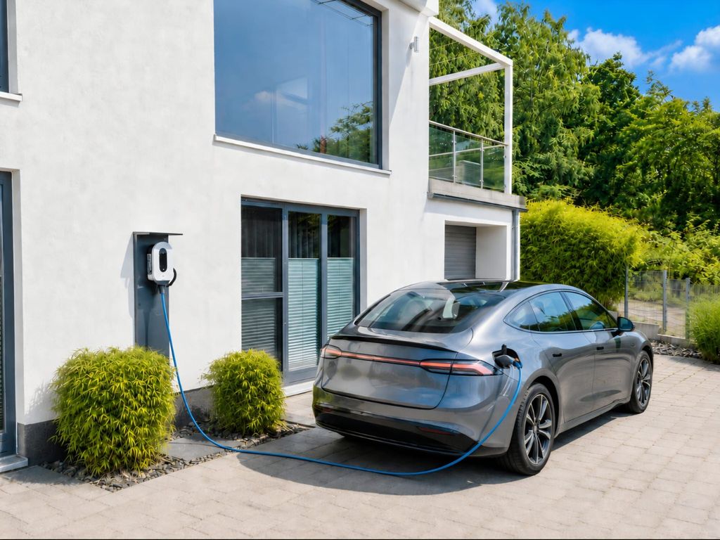 Die Außenansicht des Hauses###br###NEU: Kostenfreie Wallbox für Sie!