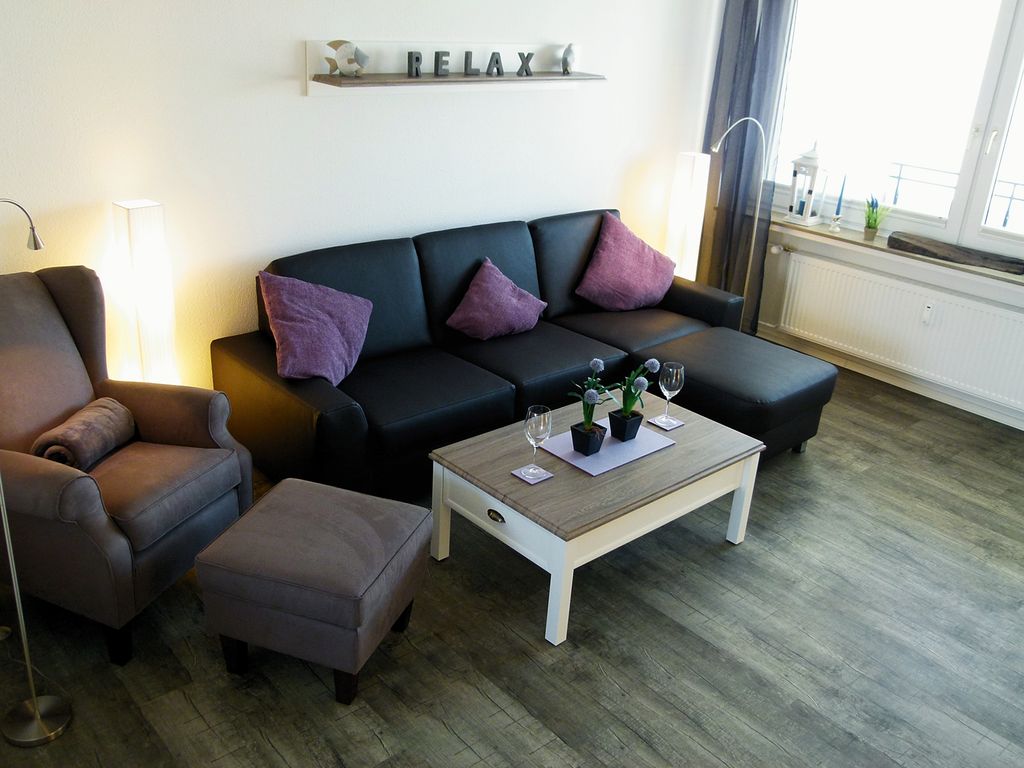 Wohnzimmer der strandnahen TRAUMWOHNUNG NO. 2
