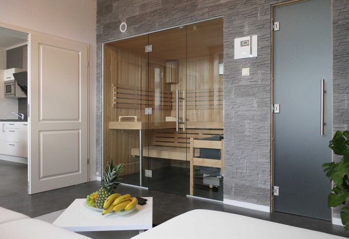 Blick in die Sauna