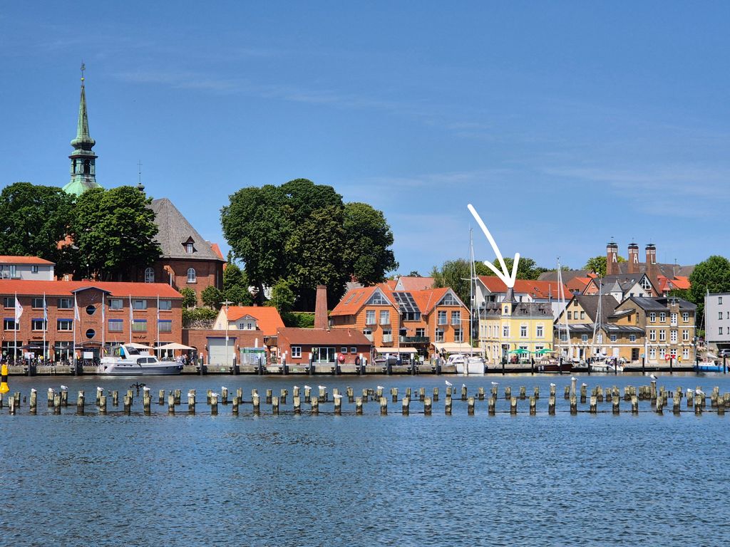 Blick über die Schlei - mit Heringszaun
