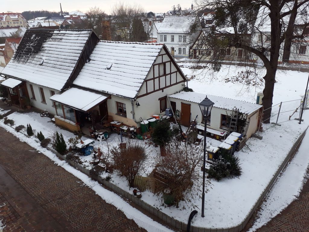 Winterromantik mitten im Klosterhof in Zerbst