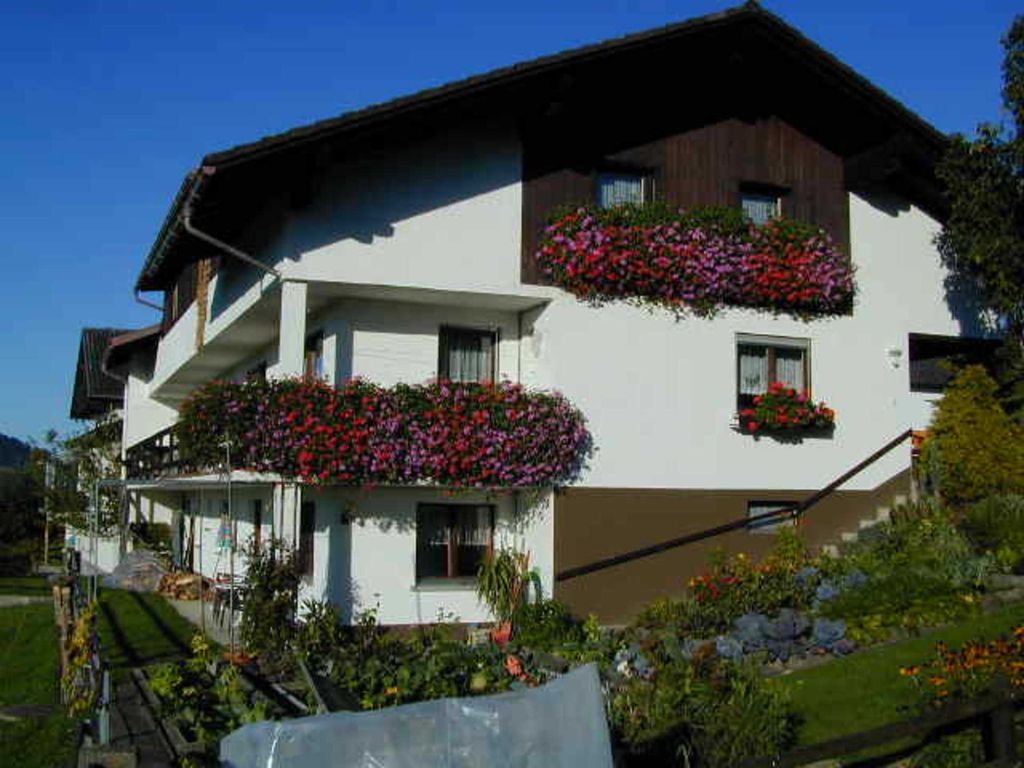 Das Haus Erna liegt direkt an der Straße, zur Bushaltestelle 2 Minuten.