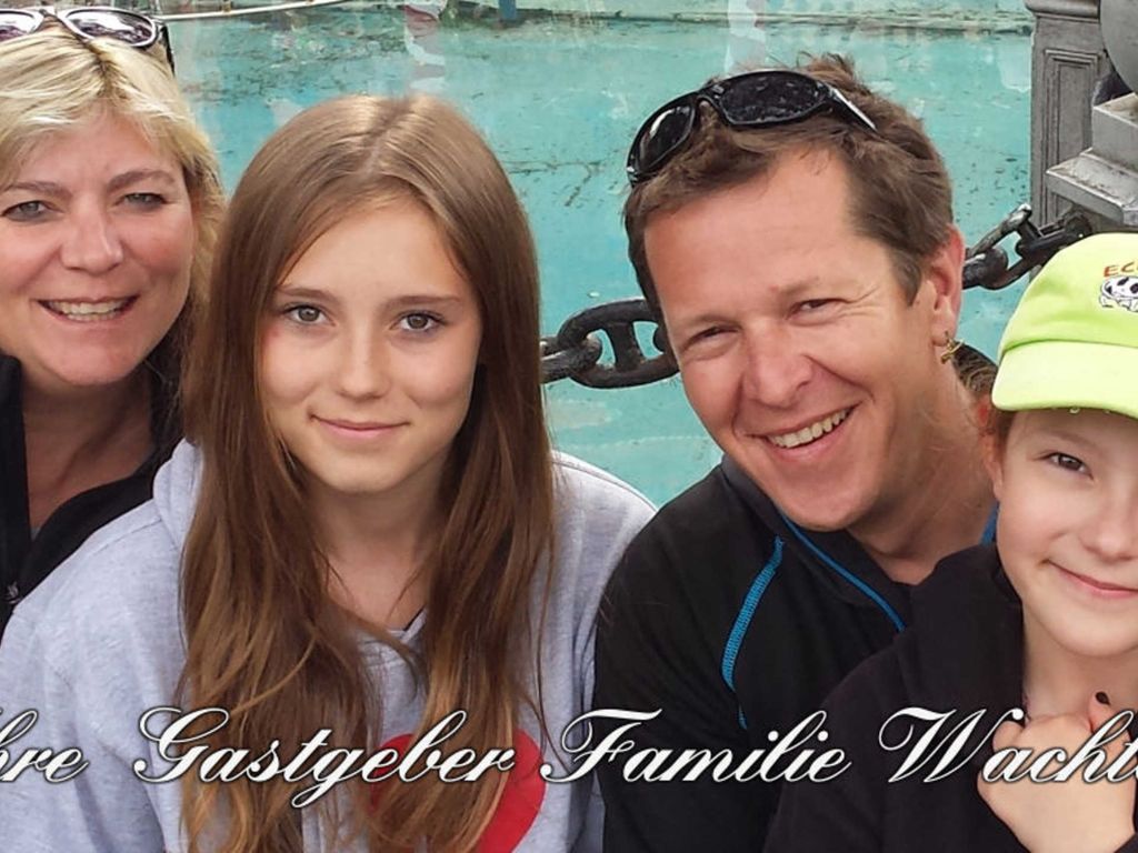 Ihre Gastgeberfamilie Wachter mit Kinder
