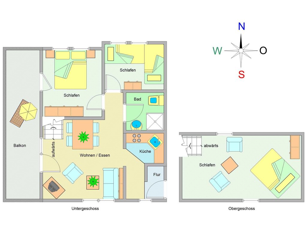 Der Grundriss der Wohnung