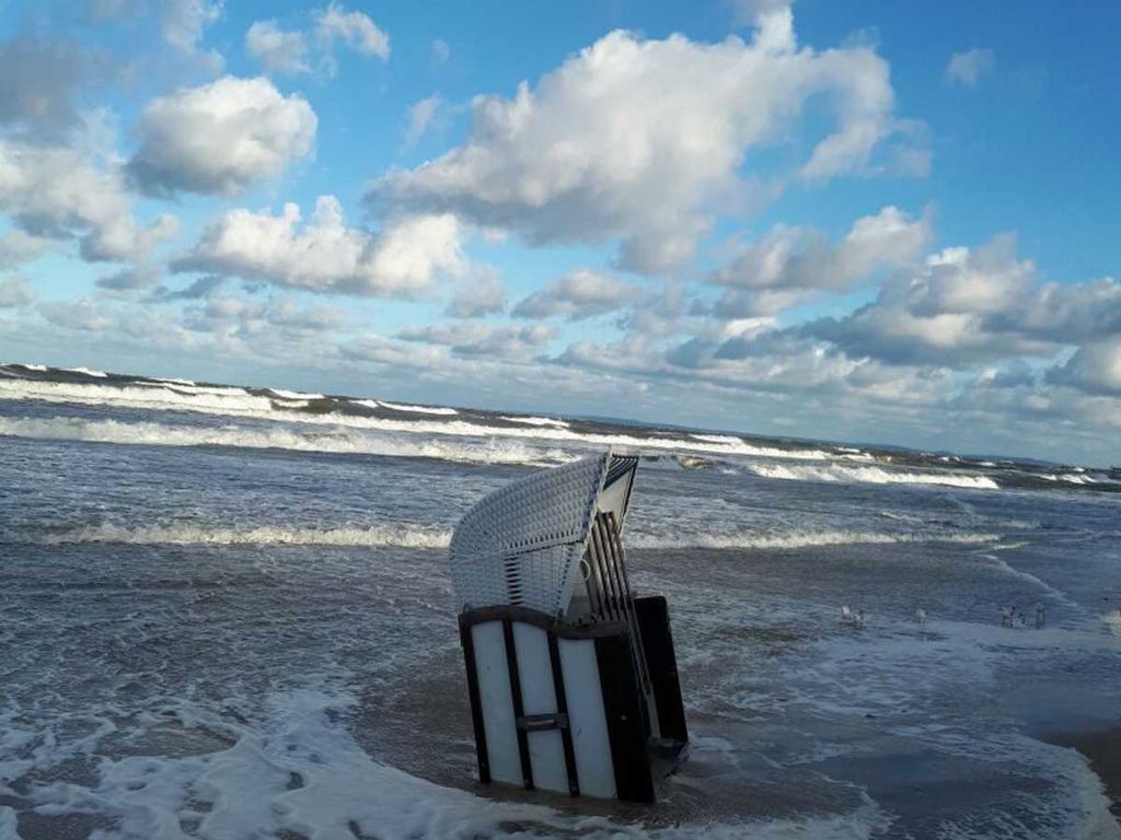 Strandkorb am Strand