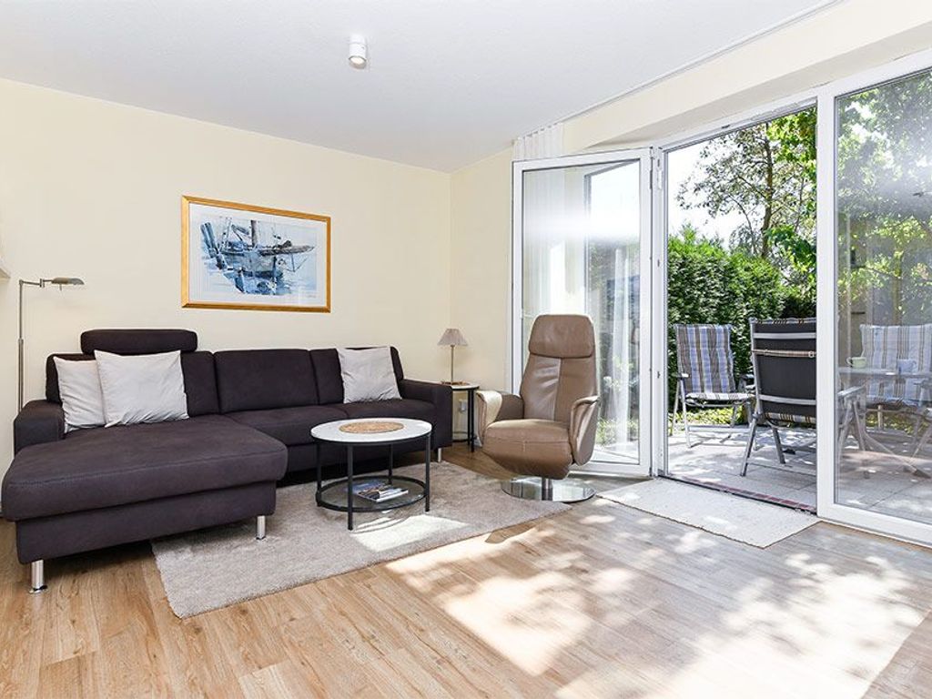 Living room with integrated kitchen area
