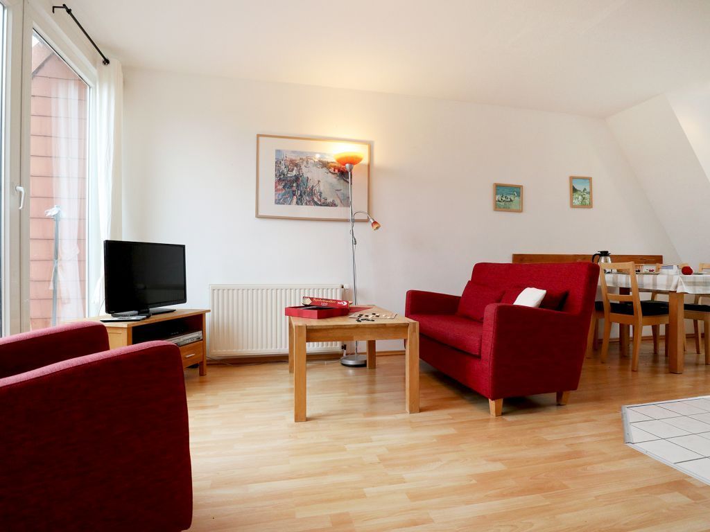 Altes Zollhaus Whg.5- Wohnbereich mit TV