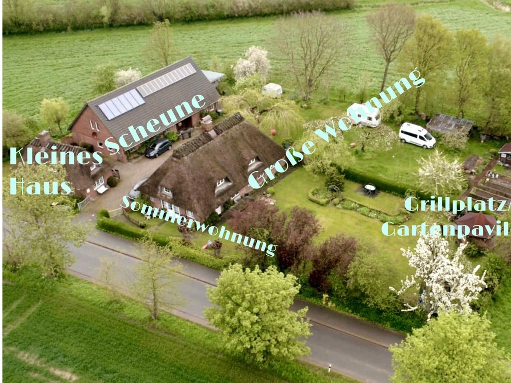 Ansicht von oben, Lage der Wohnungen auf dem Hof, Lage zur Straße.