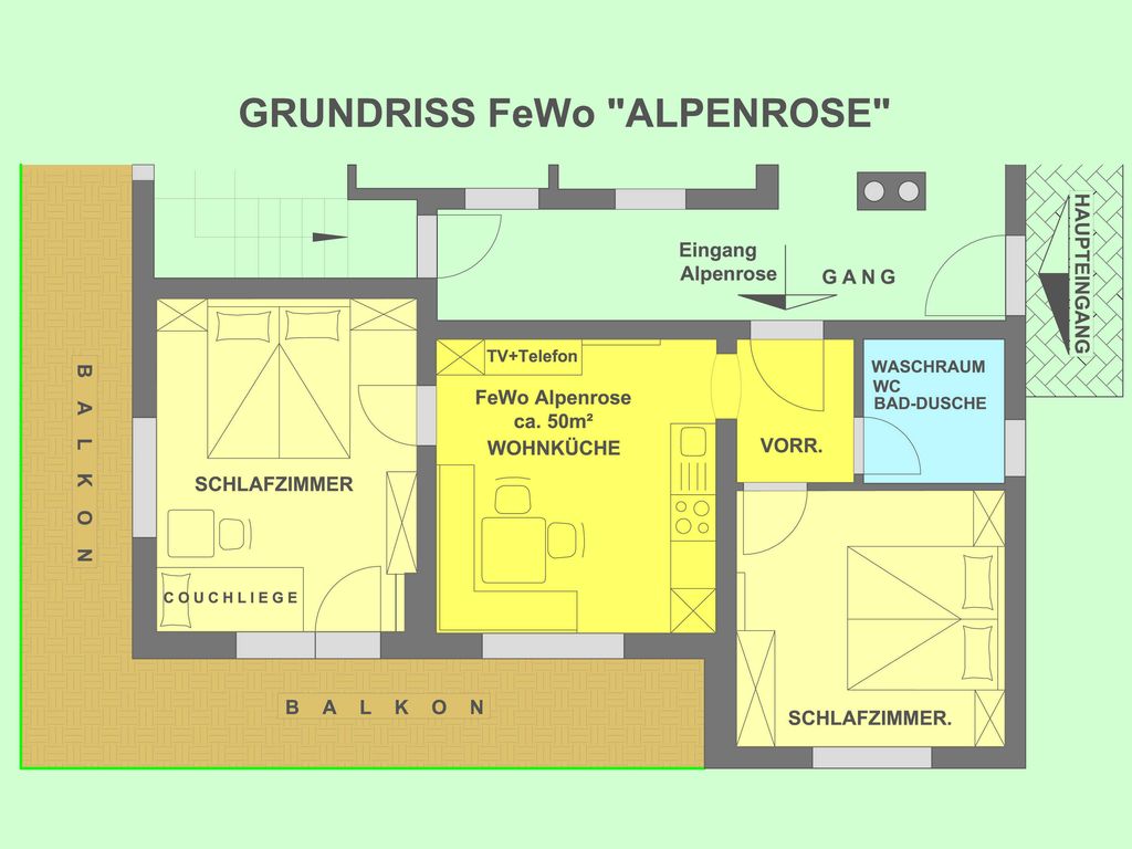 Grundiss FeWo Alpenrose