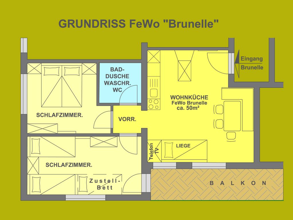 Grundriss FeWo Brunelle