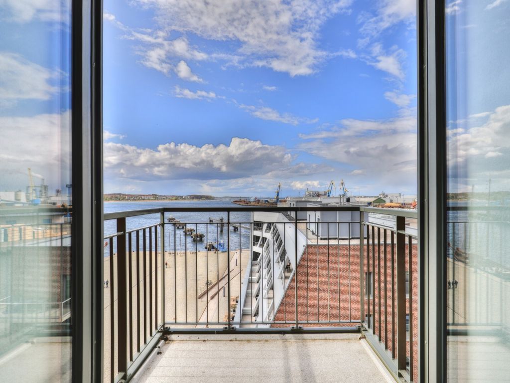 Ohlerich Speicher App. 33 - Blick aus dem Appartement auf den Balkon