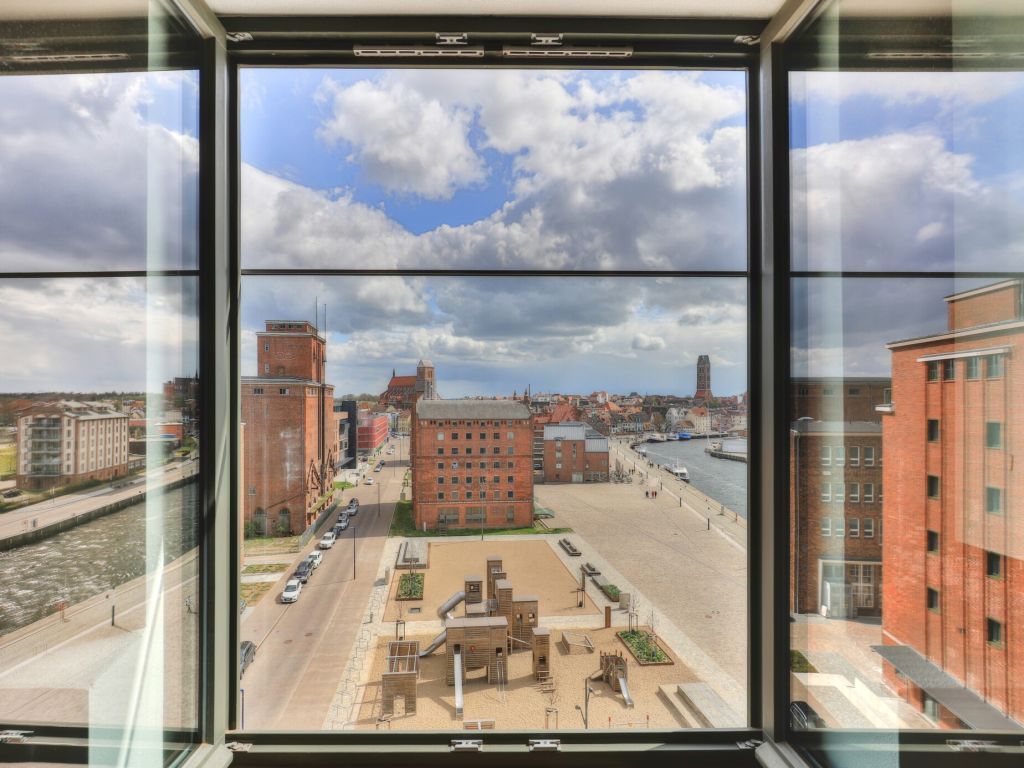 Ohlerich Speicher App. 36 - Ausblick vom Wohn-/ Essbereich auf die Altstadt