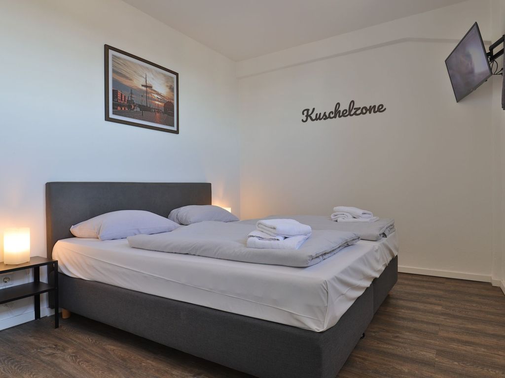 Ohlerich Speicher App. 31 - Blick in das Schlafzimmer mit einem Boxspringbett