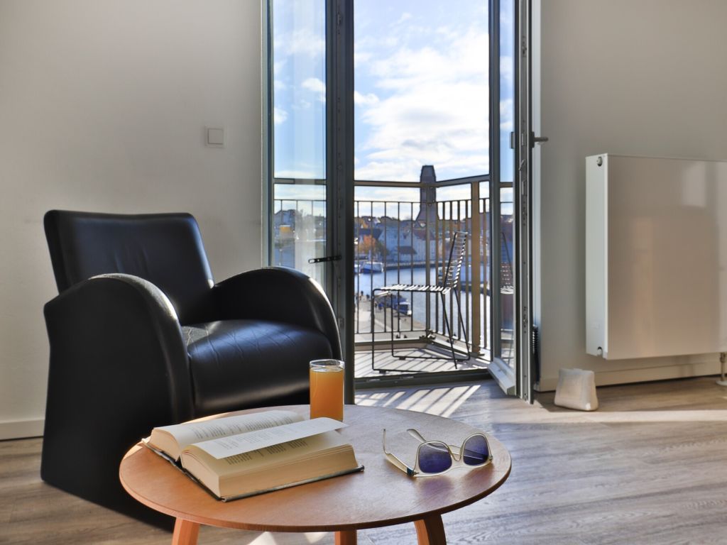 Ohlerich Speicher App. 29 - Blick auf den Balkon und die Altstadt