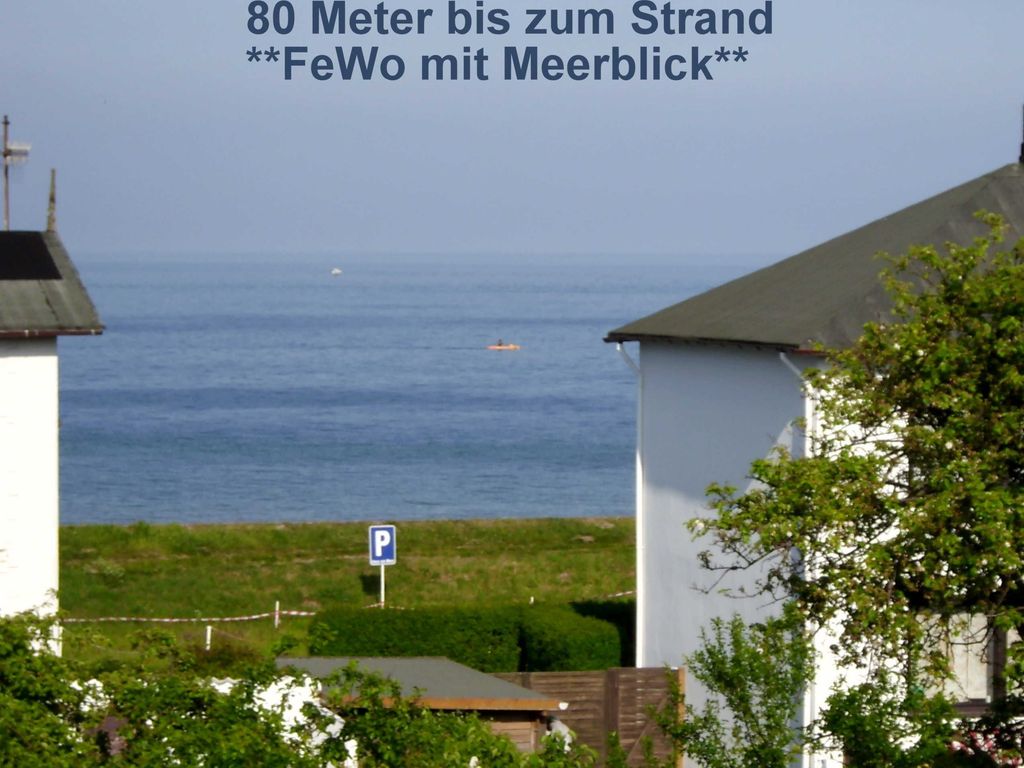 FeWo mit Meerblick - 80 Meter zum Strand