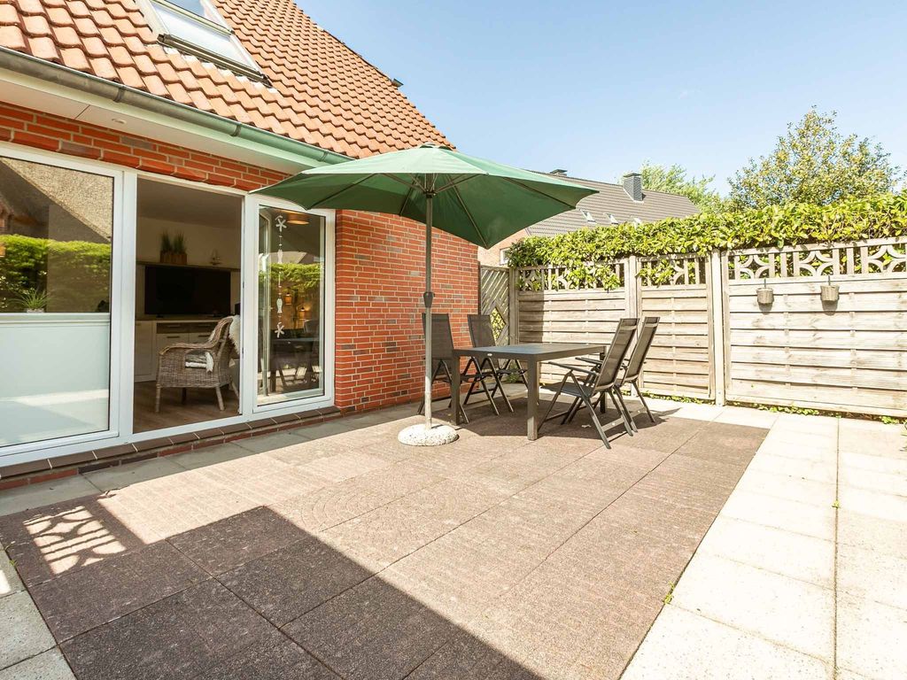 Windgeschützte, sonnige Terrasse