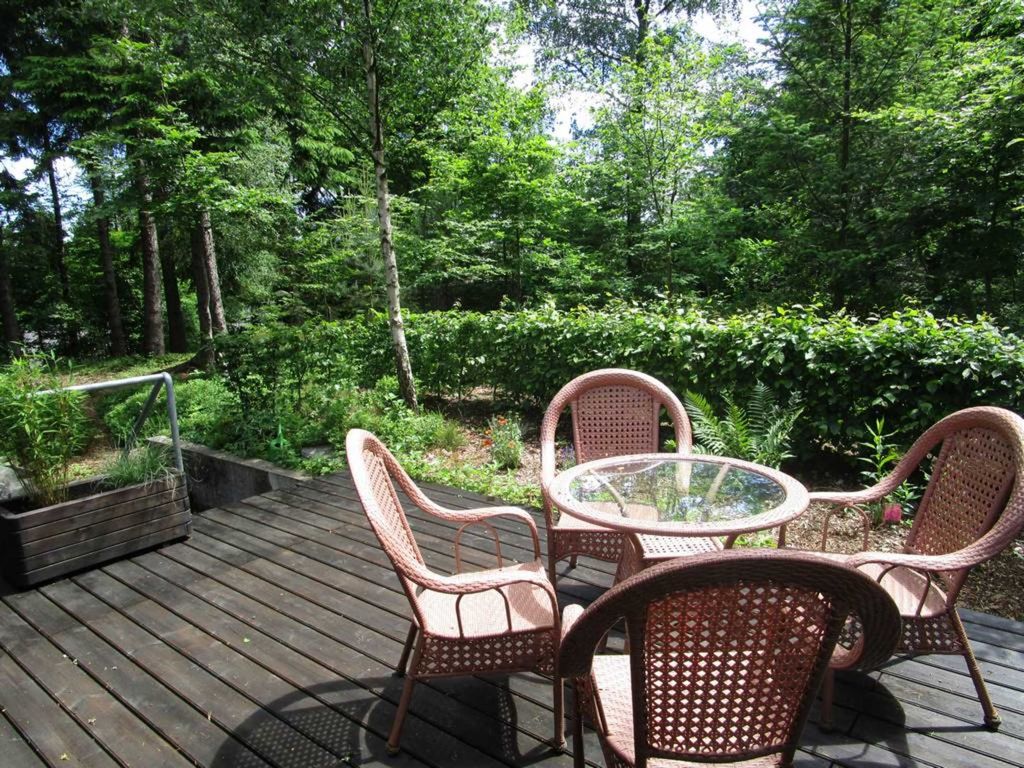 Terrasse mit Blick vom Ferienhaus aus
