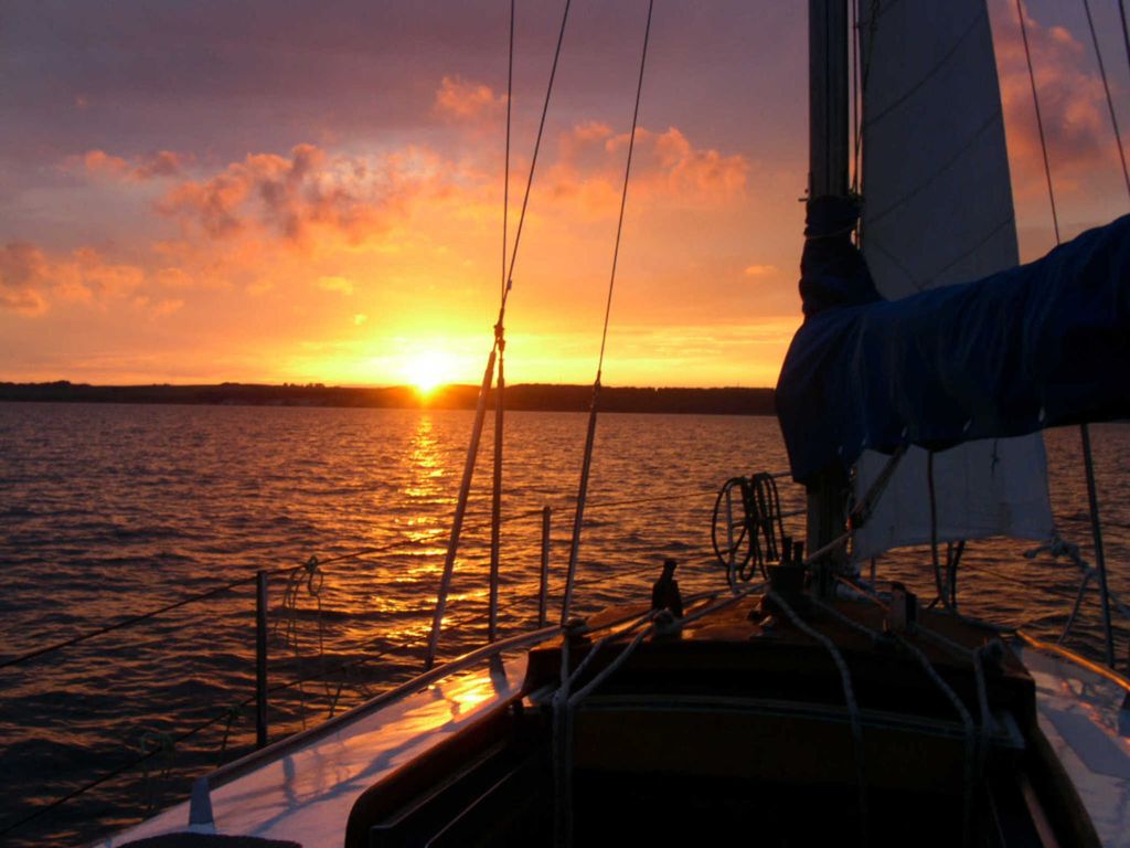 Sonnenuntergang auf der Ostsee vor der Insel Usedom