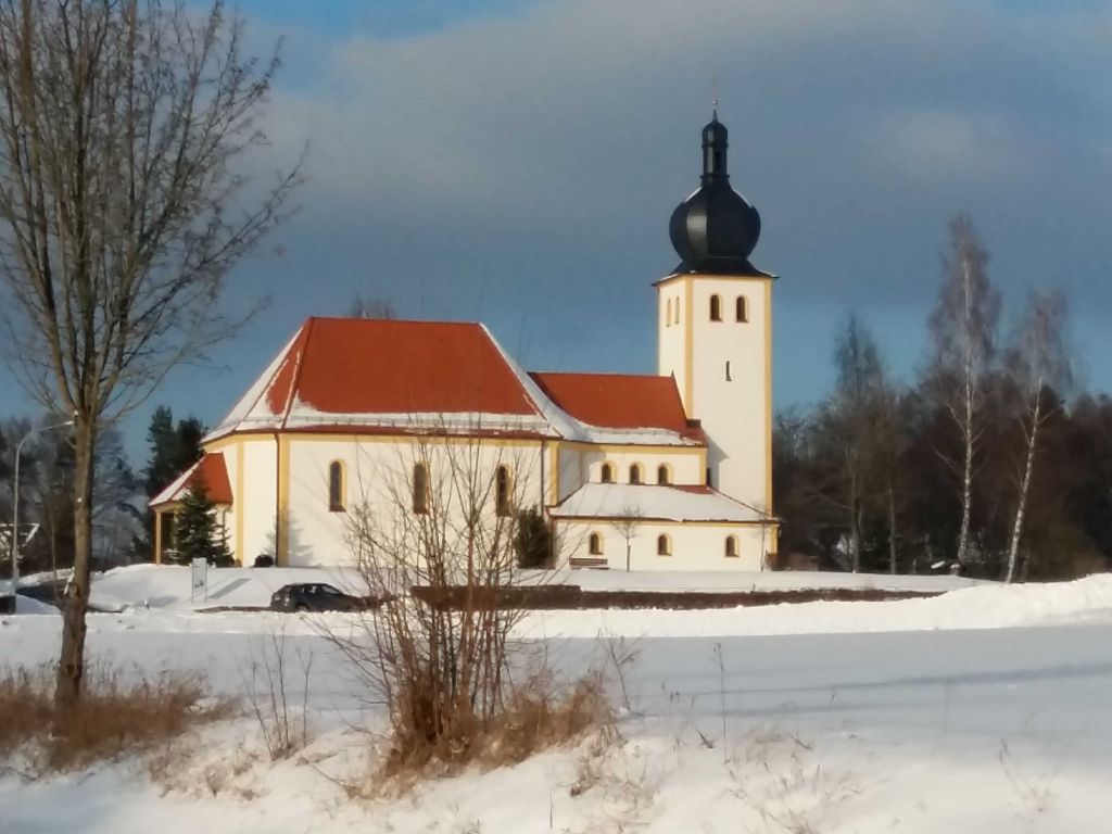 Kirche Maria Schnee Bärnfels im Winter