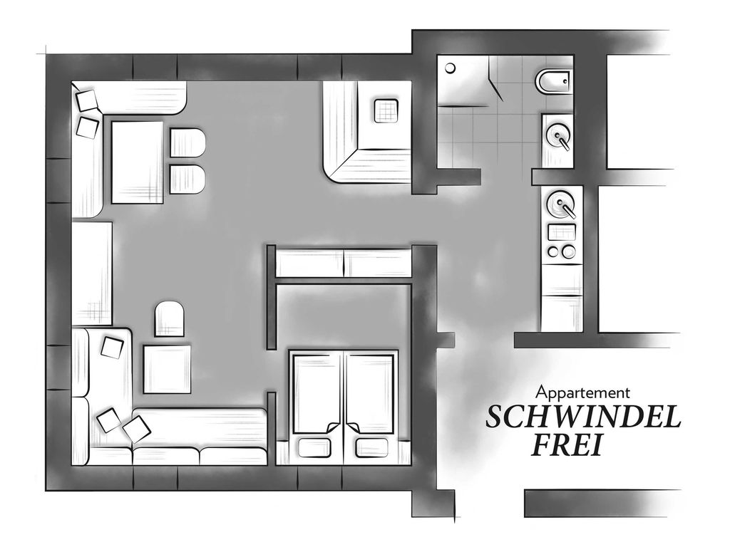 Grundriss Appartement Schwindelfrei
