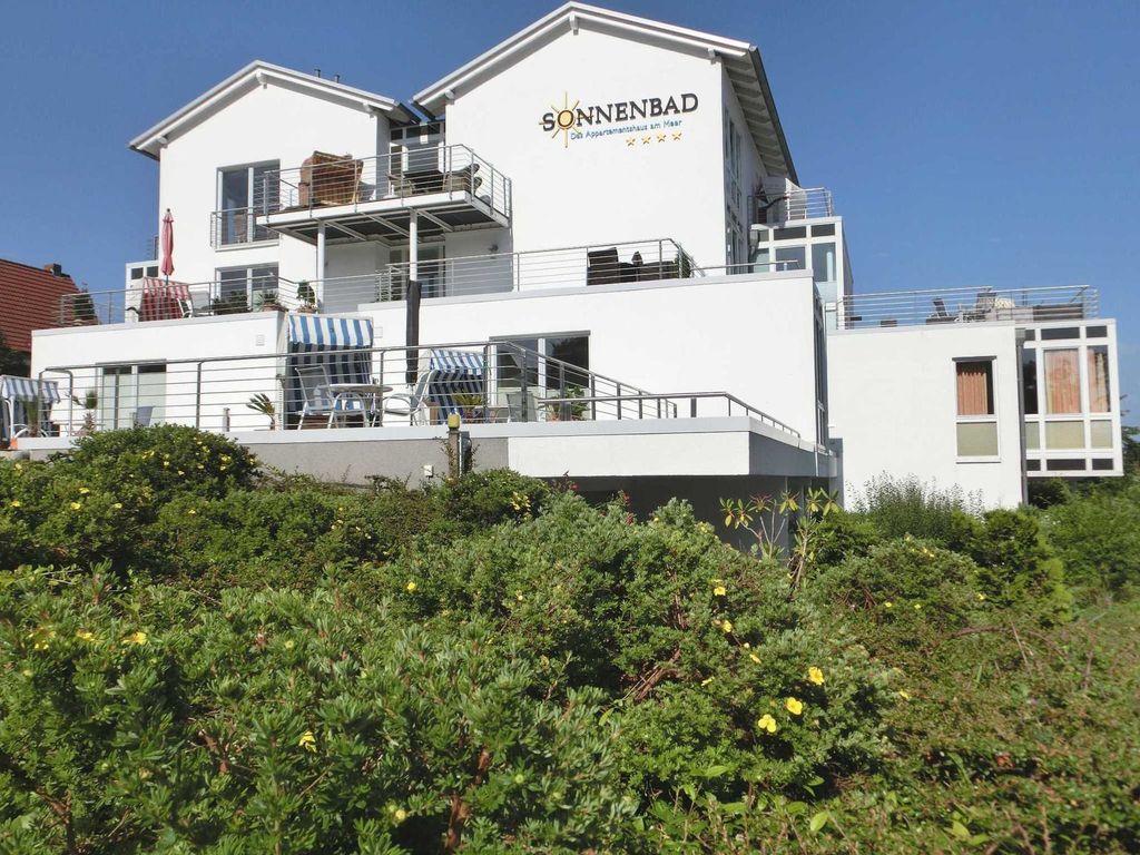 Haus Sonnenbad Sassnitz – Schlafzimmer einer Ferienwohnung